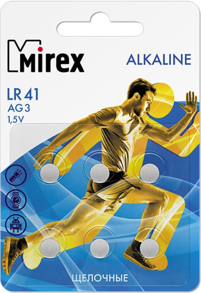 Батарейка Mirex LR41-E6 LR41