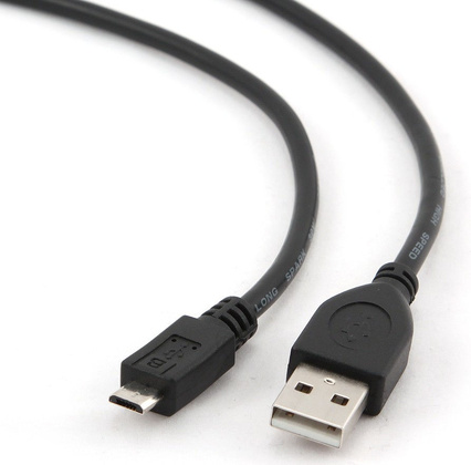 Кабель USB A - micro USB B (0.5m) "Gembird" [CCP-mUSB2-AMBM-0.5M]