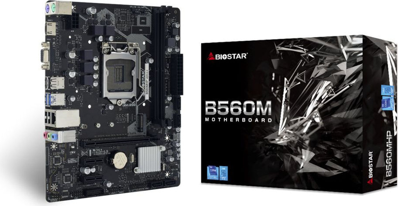 Мат.плата Biostar B560MHP (Intel B560), mATX, DDR4, HDMI/VGA [S-1200]