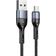 Кабель USB A - micro USB B (1,0m) "Usams" [SJ450USB01] <Black>, 2А, оплетка, алюминий
